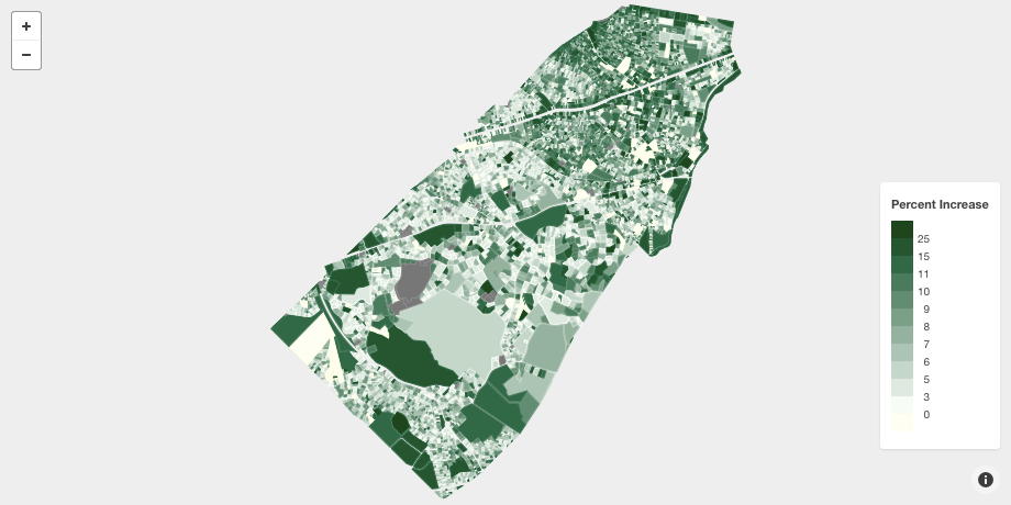 Brookline Map FY2015 Assessment Change