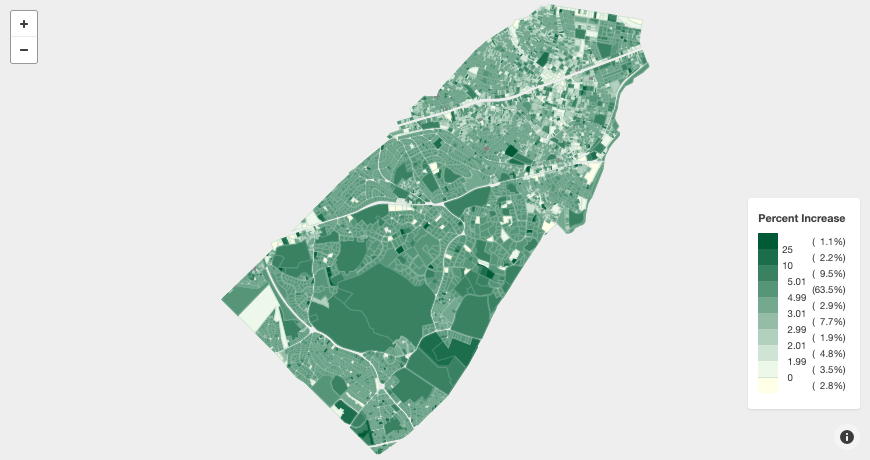 FY2023 Assessment Change Brookline Buildings